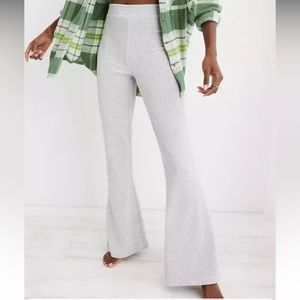 Aerie Groove On Velour High Waisted Flare Pant